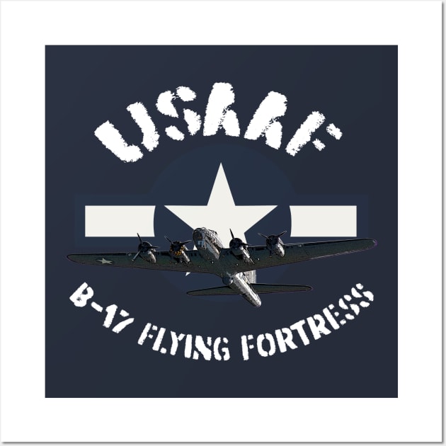 USAAF B-17 Flying Fortress Wall Art by BearCaveDesigns